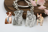 Personalized Pet Photo Keychain, Custom Dog Picture Keyring
