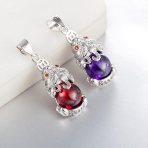 Stunning Silver Fox CZ Pendant Necklace