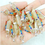 Natural Stone Lapis Tiger Eye Quartz Crystal Opal Healing Reiki Pendant