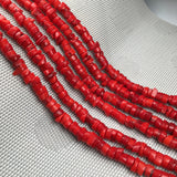 Natural Red Coral Gravel Beads for DIY Jewelry Making