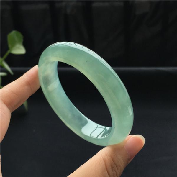Zheru Jewelry Natural Myanmar Jadeite 54-64mm Princess Bracelet