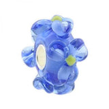 925 Silver 3D Plant Flowers Glass Charm Beads European Bracelet Jewelry