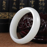 Natural Xinjiang Hetian Jade Bracelet 54-64mm Princess Jewelry Gift