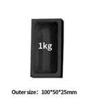 2 Pcs 1 KG Graphite Ingot Molds for Melting Silver Aluminum Copper
