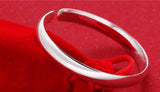 925 Sterling Silver Smooth Cuff Bracelets & Bangles For Women