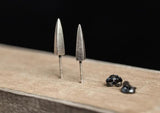 925 Sterling Silver Stud Earrings Taper Plug Prevent Allergy