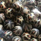 20mm 12mm Yellow Leopard Beads for Chunky Necklace