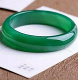 Zheru Jewelry Natural Agate Chalcedony Green Bracelet Princess Gift