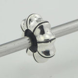 925 Sterling Silver Spacer Stopper Heart Flower Bead Charm for Bracelet