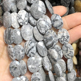 13X18mm Faceted Oval Aquamarines Amethys Labradorite Spacer Beads