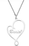 Personalized Family Name Necklace for Mom Sister - Custom Nameplates Pendant
