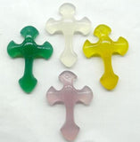 Chalcedony Agates Cross Pendant for DIY Jewelry Making