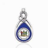 Delaware Flag Circle Charm DIY Necklace&Bracelet Jewelry Making