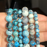 Natural Stone African Turquoises Beads 6/8/10mm 15''Inch DIY Bracelet Necklace