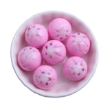 100pcs Mix Colorful Acrylic Resin Flower Beads for Chunky Girls Necklace