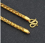 Copper Plated Wheat Ear Necklace for Men and Women