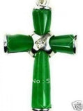 Jade Cross Pendant Necklace in Green - Spiritual and Stylish Jewelry