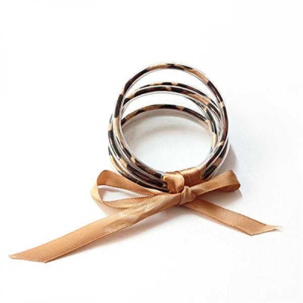 5Pcs Leather Bangles Bracelet Set Women's Jelly Silicone Bracelet Gift