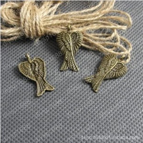 100pcs Antique Bronze Wing Shape Charms Pendants
