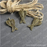 100pcs Antique Bronze Wing Shape Charms Pendants