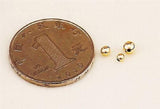18K Yellow Gold Beads Pendant for Women 3mm & 4mm