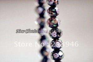 10*8MM 96Pcs Inner Flower Crystal Rondelle Beads