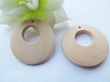100pcs 30mm Unfinished Wood Earring Pendant DIY Accessory