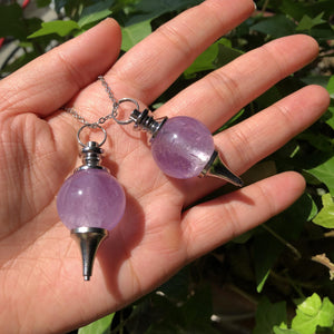 1 Pc High Amethyst Pendulum Pendant Crystal Reiki Healing Stone