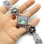 Vintage Zilveren Etnische Stijl Antieke Quartz Armband