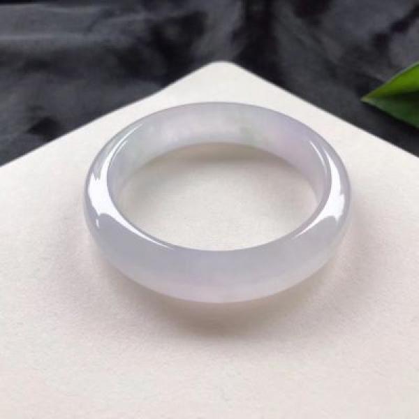 Zheru Jewelry Natural Burmese Jadeite Light Purple Bracelet 54-64mm