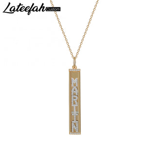 Personalized Name Necklace Silvery Slide Letter Customized Necklace
