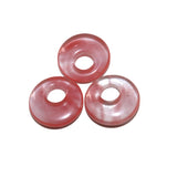 5pcs 18mm Natural Stone Donut Charm Pendant Beads for Jewelry Making