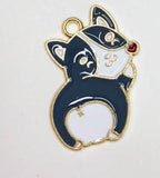 50pcs Cartoon Corgi Dogs Necklace Earrings Key Chain Charms DIY Jewelry Making