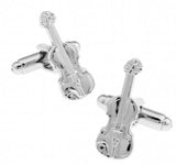 iGame Violin Cuff links Silver Copper Novelty Musical Instrument