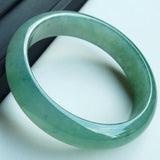 Natural Burmese Jadeite Light Green Bangle 54-62mm Princess Jewelry