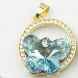 10pcs Butterfly CZ Glass Pendant, Faceted Colored Glass Jewelry