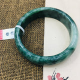 Zhe Ru Jewelry Natural Jadeite Bracelet Dark Bicolor 54-62mm