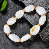 Zheru Hetian Jade Rough Bracelet for Men and Women