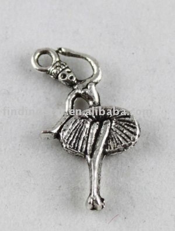 120PCS Tibetan Silver Dancer Charm Lot