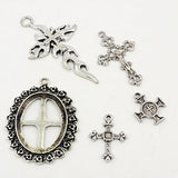 Tibetan Style Alloy Cross Pendants for DIY Jewelry Making