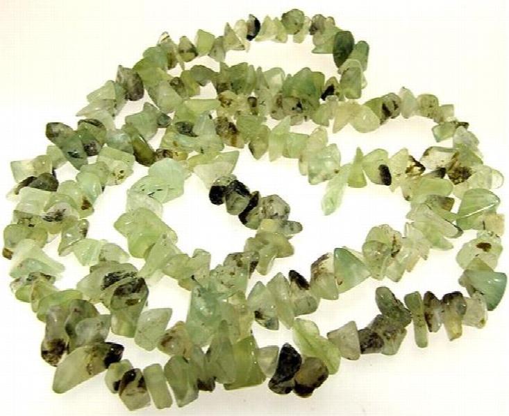 32'' Long Prehnite Quartz Gemstone Loose Beads Strand