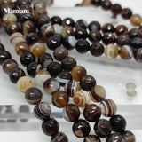 Mamiam Coffee Stripe Agate Beads 8mm