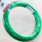 Zheru Natural Jadeite Bracelet Green 54-62mm w/ Certificate