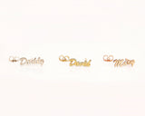 Personalized Name Stud Earrings Stainless Steel for Women
