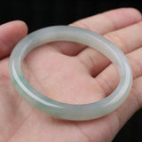 Zheru Burmese Jade 54-64mm Light Two-Tone Bracelet Princess Jewelry