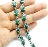 Natural Stone Owl Tiger EyeTurquoises Bracelet for DIY Jewelry Making