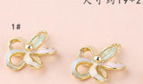 20pcs Hollow Flower Pendant Alloy Enamel Charm DIY Accessories