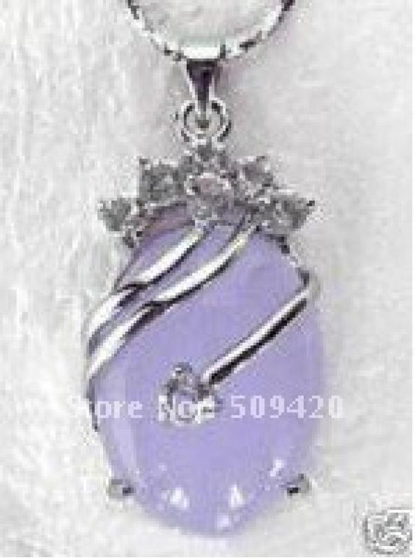 Lavender Stone Pendant Necklace