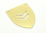 Chevron Coat of Arms Brass Stamping Blank (37x31x0.80mm)