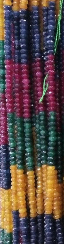 3*4mm Faceted Natural Stone Beads for DIY Jewelry Making